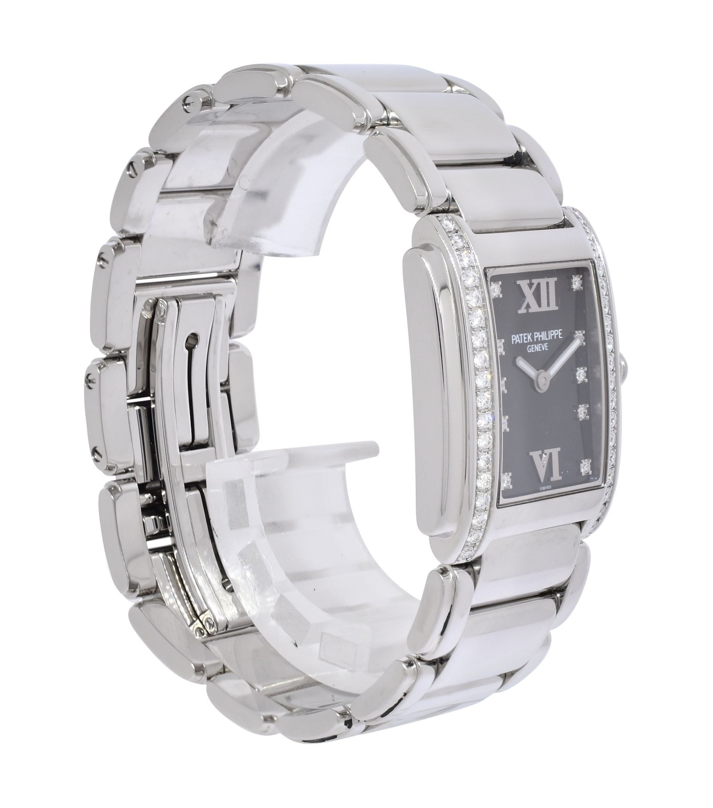 Patek Philippe Twenty~4 Steel & Diamond Forever Black Watch B/P '01 4910/10A Patek Philippe Twenty~4 Steel & Diamond Forever Black Watch B/P '01 4910/10A
