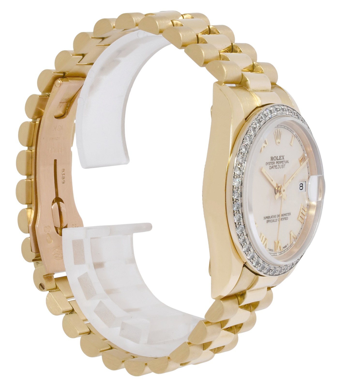Rolex Datejust President 18k Yellow Gold & Diamond Bezel 31mm Watch N 68278