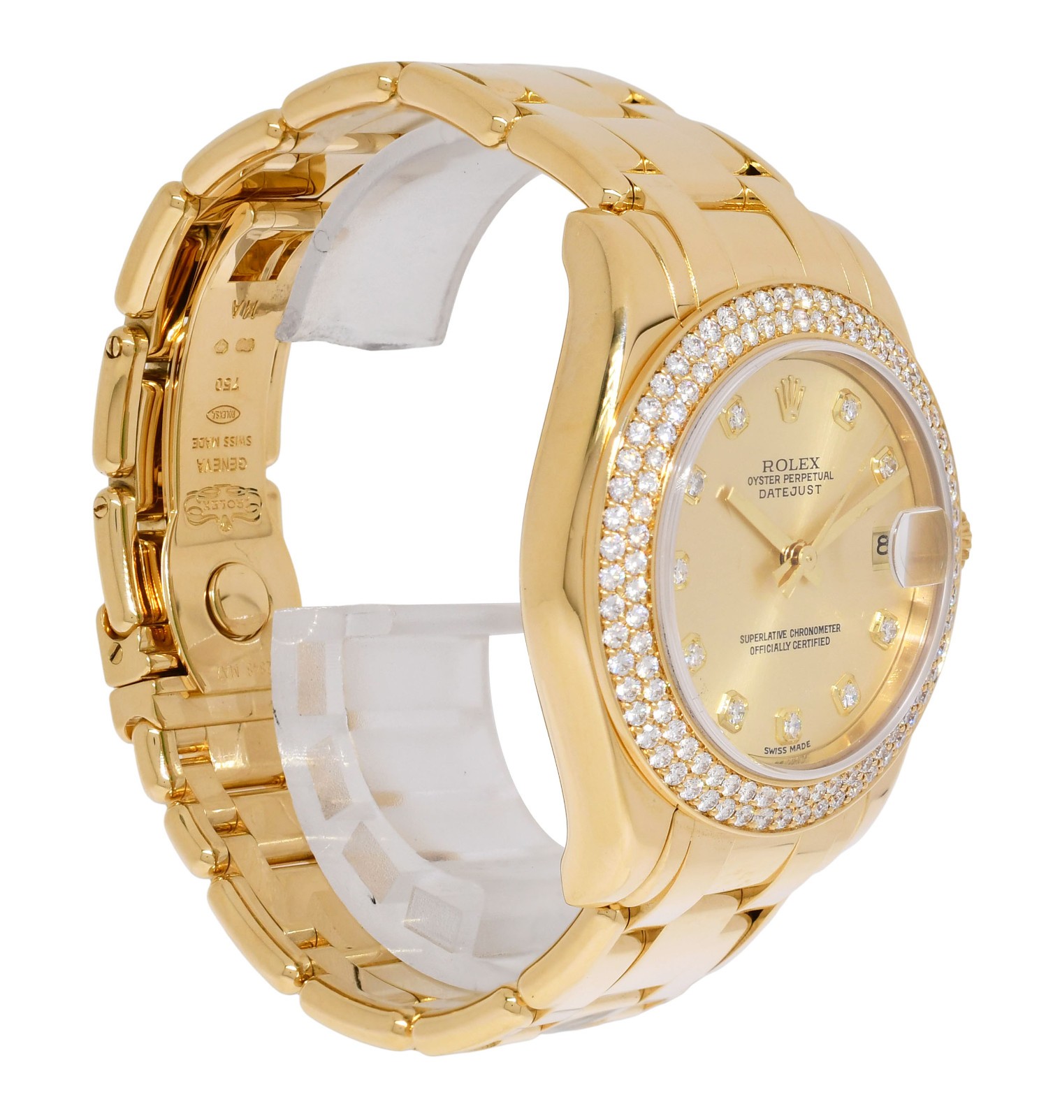 Rolex Datejust Pearlmaster 18k Yellow Gold Diamond Dial/Bezel 34mm Watch K 81338 Rolex Datejust Pearlmaster 18k Yellow Gold Diamond Dial/Bezel 34mm Watch K 81338