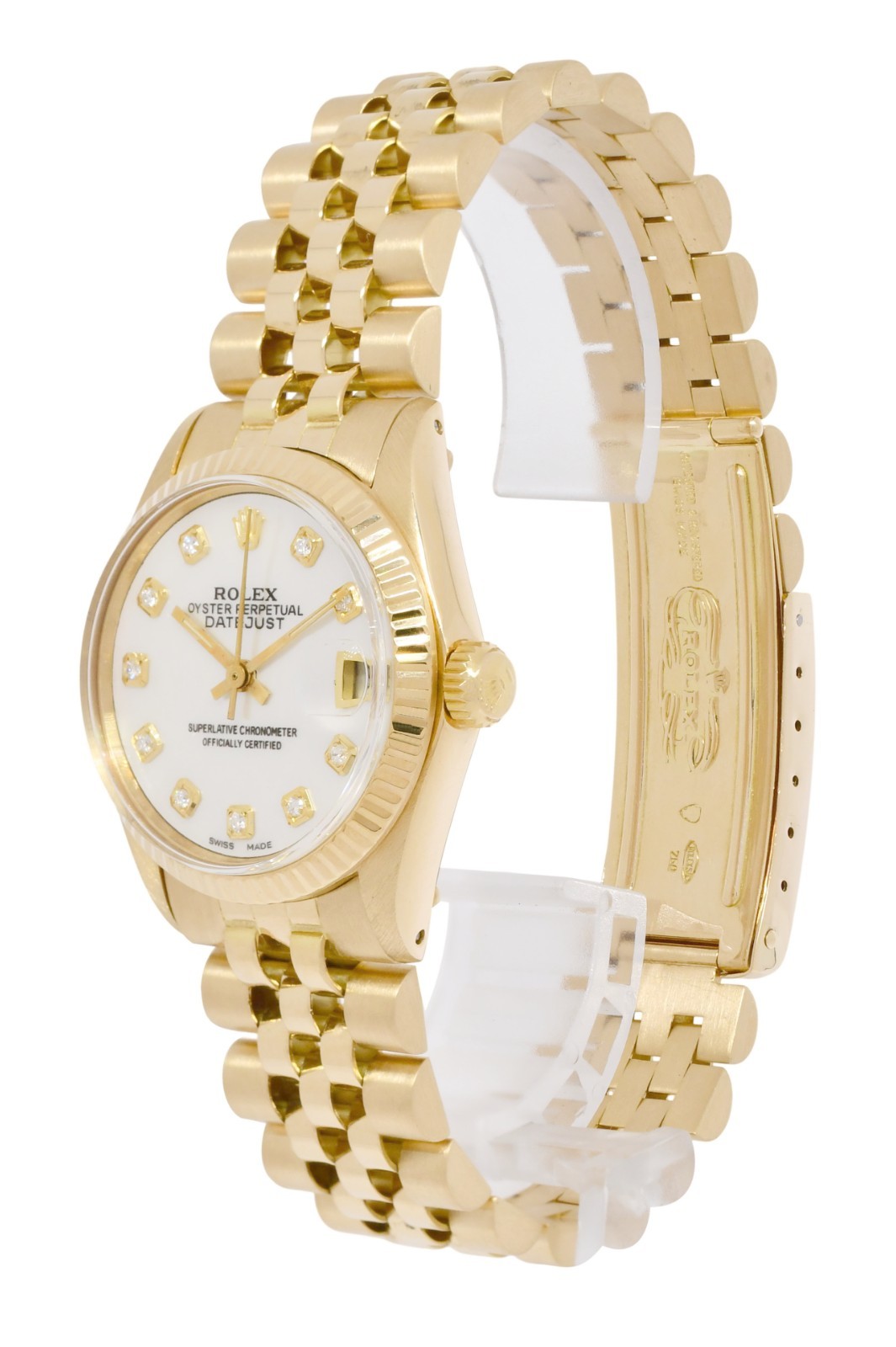 Rolex Datejust Yellow Gold MOP Diamond Dial Jubilee Bracelet 31mm Watch '74 6827 Rolex Datejust Yellow Gold MOP Diamond Dial Jubilee Bracelet 31mm Watch '74 6827