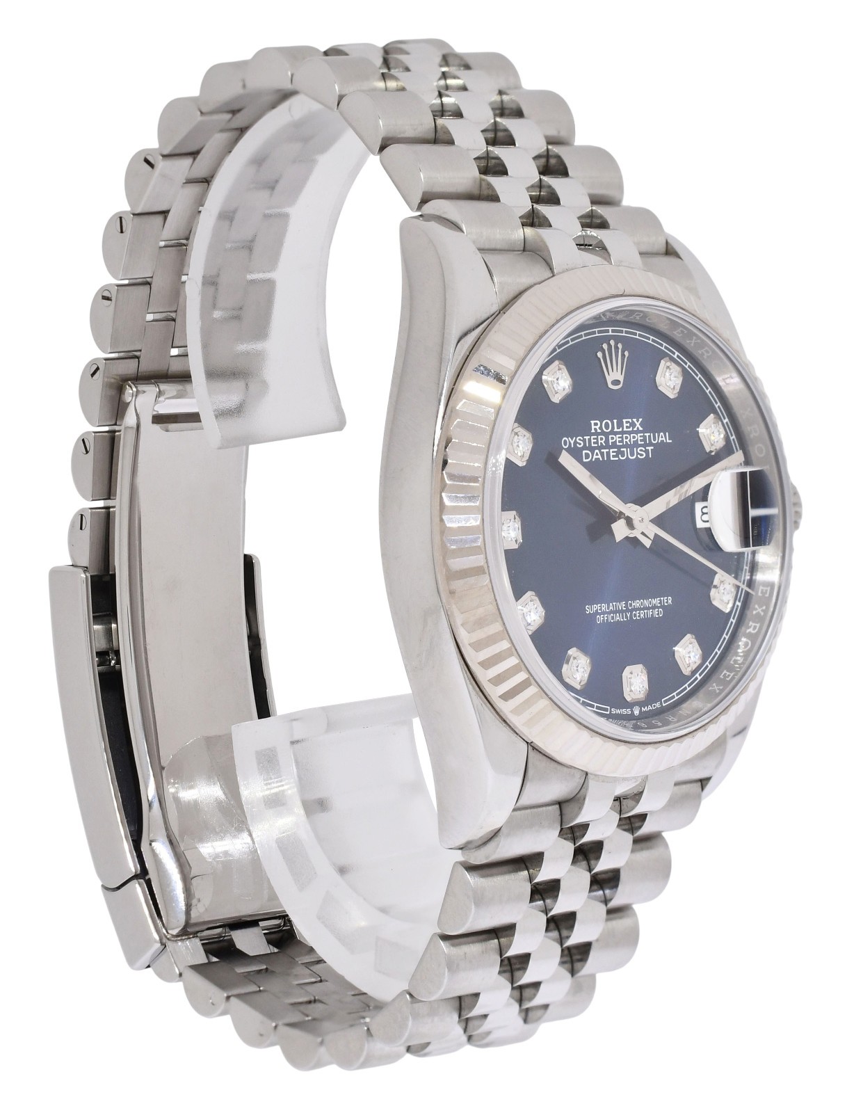 Rolex Datejust 36 Steel & 18k Gold Bezel Blue Diamond Dial Jubilee Watch 126234 Rolex Datejust 36 Steel & 18k Gold Bezel Blue Diamond Dial Jubilee Watch 126234