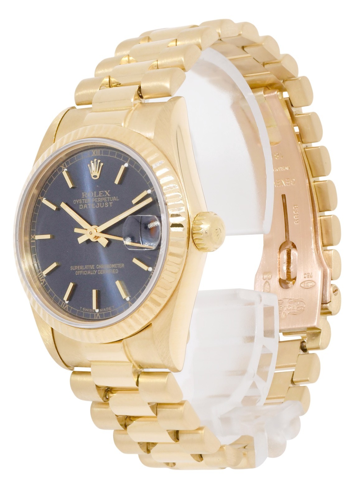 Rolex Datejust President 18k Yellow Gold Blue Dial 31mm Watch '86 68278 Rolex Datejust President 18k Yellow Gold Blue Dial 31mm Watch '86 68278