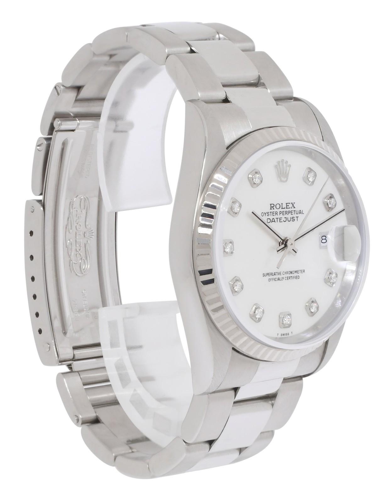 Rolex Datejust Steel MOP Diamond Dial Oyster Bracelet 36mm Watch P 16220 Rolex Datejust Steel MOP Diamond Dial Oyster Bracelet 36mm Watch P 16220