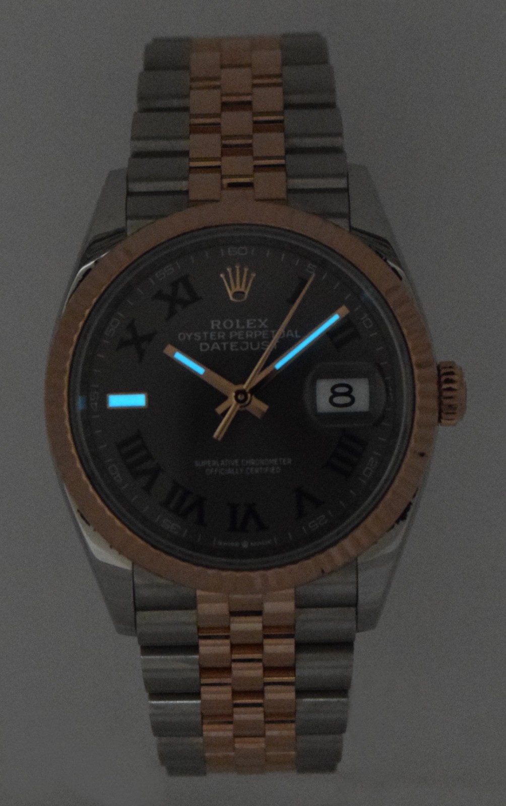 Rolex Datejust 36 18k Rose Gold/Steel Wimbledon Watch +Card '23 126231 Rolex Datejust 36 18k Rose Gold/Steel Wimbledon Watch +Card '23 126231