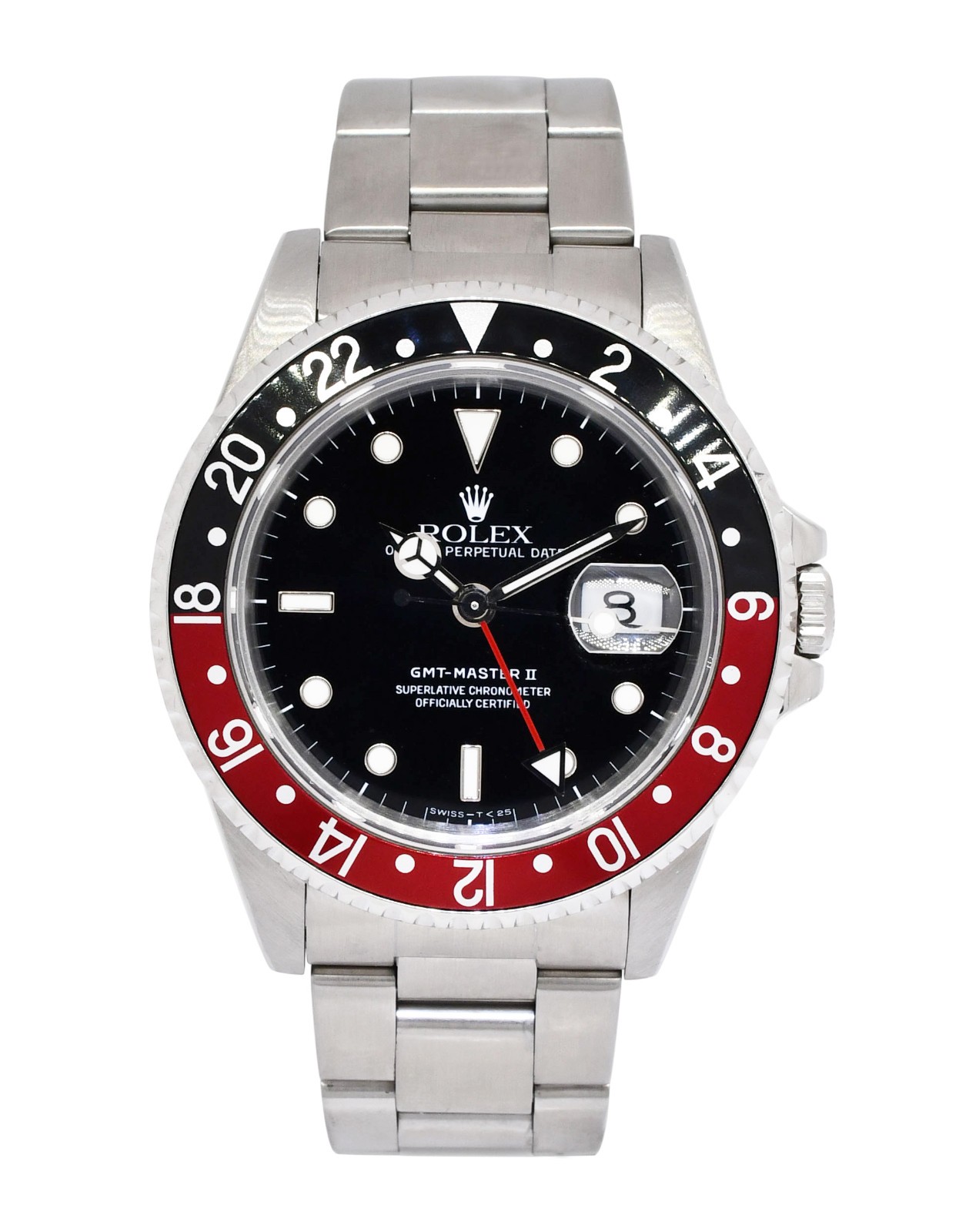 Rolex GMT-Master II Steel Black/Red Coke Bezel Mens 40mm Watch N 16710 Rolex GMT-Master II Steel Black/Red Coke Bezel Mens 40mm Watch N 16710