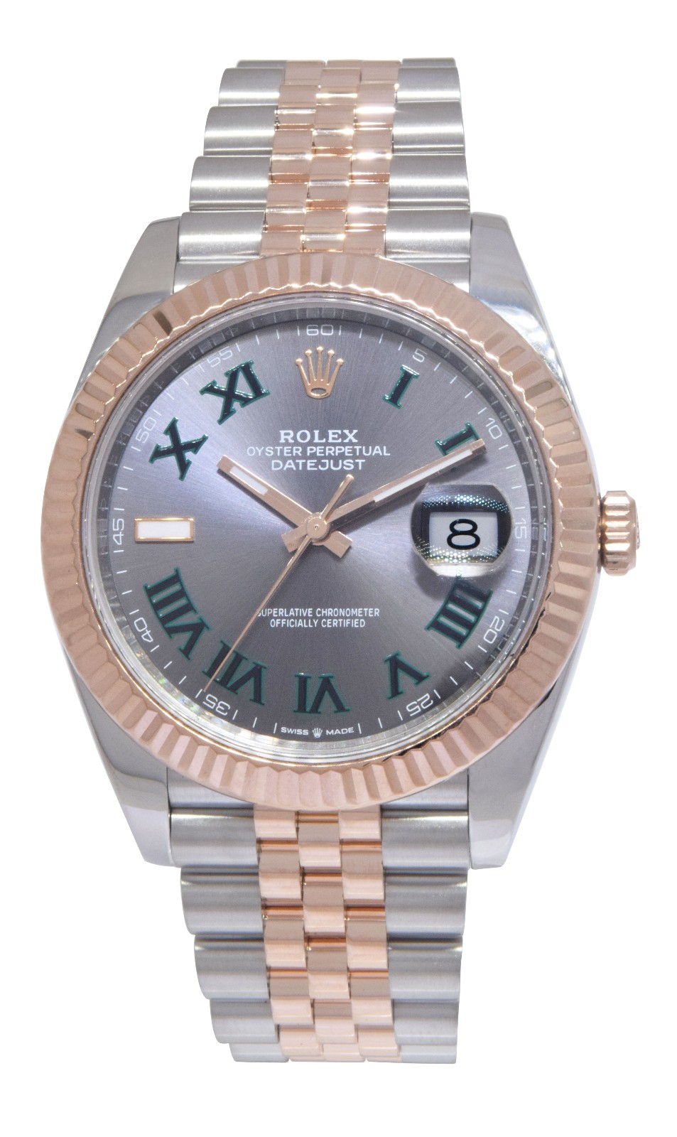 Rolex Datejust 41 Rose Gold/Steel Wimbledon Gray Jubilee Watch B/P '23 126331 Rolex Datejust 41 Rose Gold/Steel Wimbledon Gray Jubilee Watch B/P '23 126331