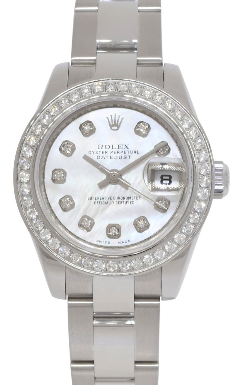 Rolex Datejust Steel MOP Diamond Dial/Bezel Ladies 26mm Watch M 179160 Rolex Datejust Steel MOP Diamond Dial/Bezel Ladies 26mm Watch M 179160