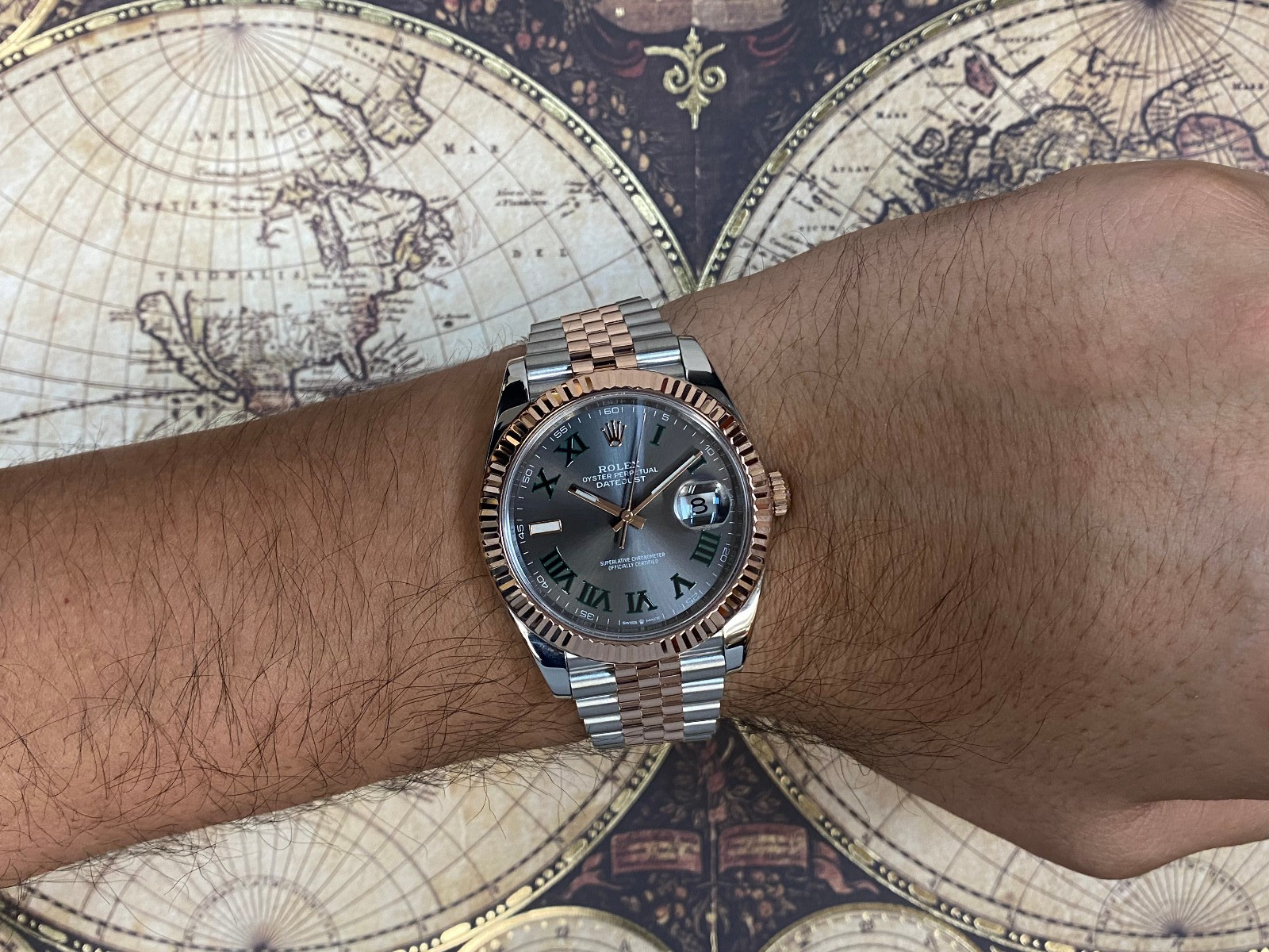 Rolex Datejust 41 Rose Gold/Steel Wimbledon Gray Jubilee Watch B/P '23 126331 Rolex Datejust 41 Rose Gold/Steel Wimbledon Gray Jubilee Watch B/P '23 126331