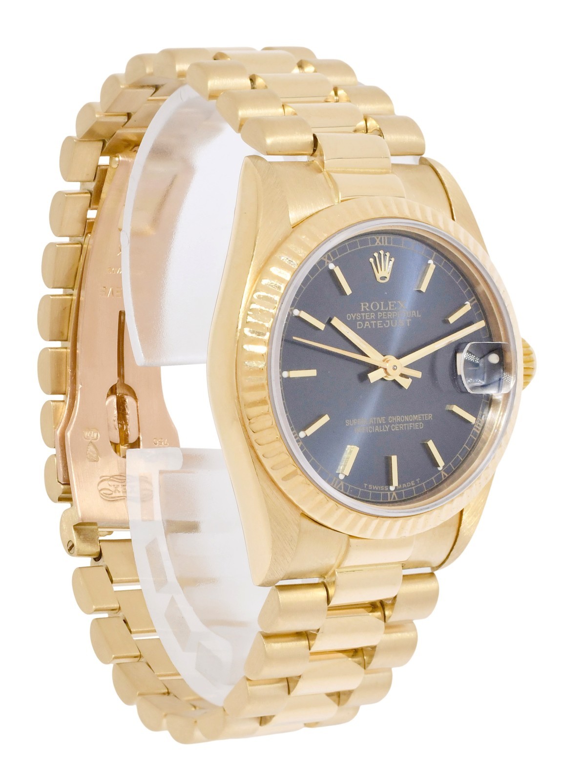 Rolex Datejust President 18k Yellow Gold Blue Dial 31mm Watch '86 68278 Rolex Datejust President 18k Yellow Gold Blue Dial 31mm Watch '86 68278