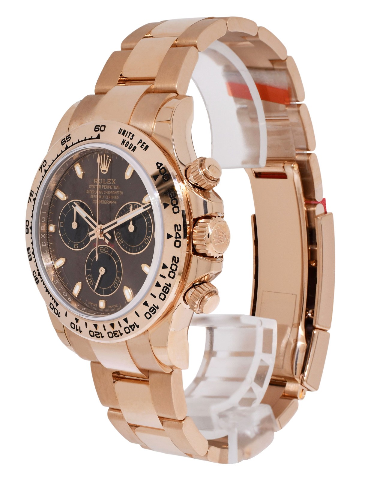 NOS Rolex Daytona 18k Rose Gold Chocolate/Black Dial 40mm Watch B/P '20 116505
