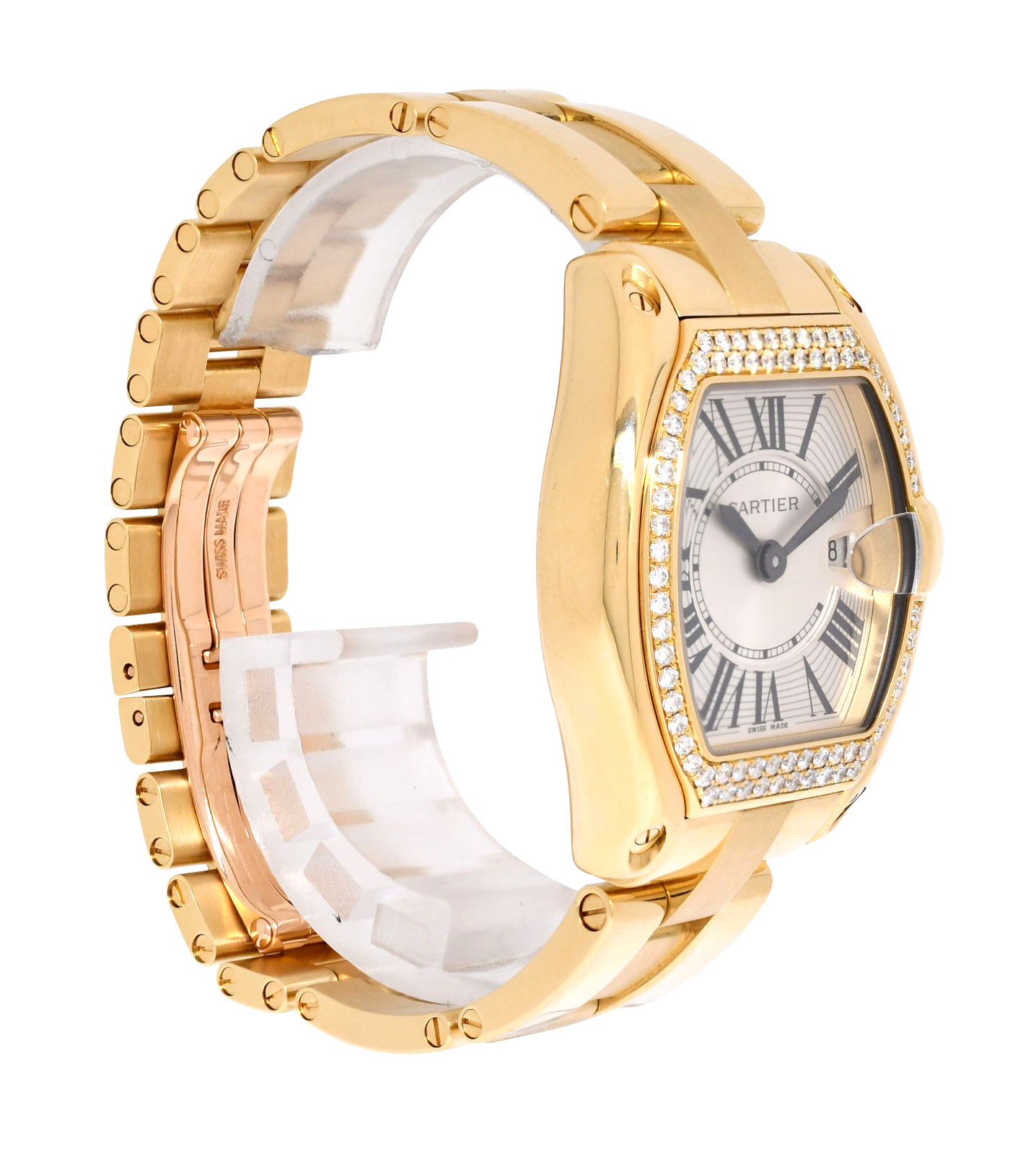 Cartier Roadster Date 18k Yellow Gold & Diamond Ladies Watch WE5001X1 2676 Cartier Roadster Date 18k Yellow Gold & Diamond Ladies Watch WE5001X1 2676