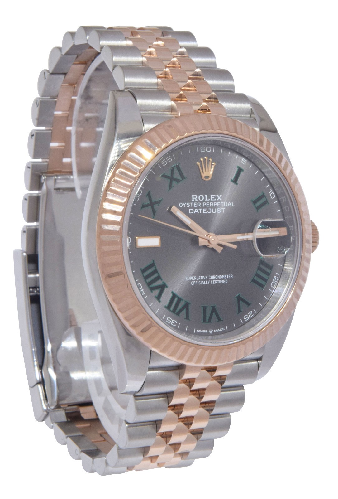 Rolex Datejust 41 Rose Gold/Steel Wimbledon Gray Jubilee Watch B/P '23 126331 Rolex Datejust 41 Rose Gold/Steel Wimbledon Gray Jubilee Watch B/P '23 126331