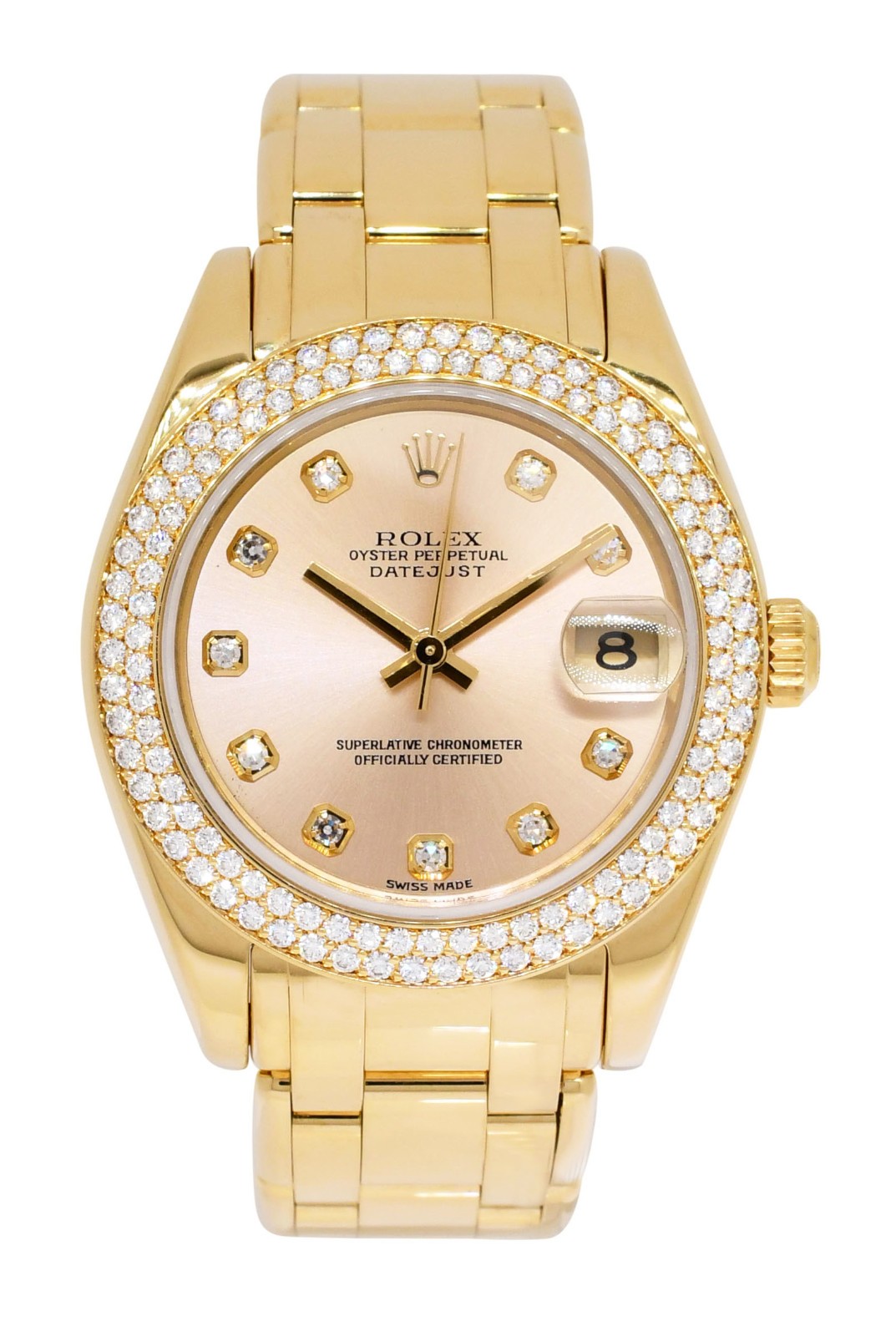 Rolex Datejust Pearlmaster 18k Yellow Gold Diamond Dial/Bezel 34mm Watch K 81338 Rolex Datejust Pearlmaster 18k Yellow Gold Diamond Dial/Bezel 34mm Watch K 81338
