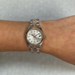 Rolex Datejust 18k Rose Gold/Steel Silver Diamond Dial 26mm Watch D 179171 Rolex Datejust 18k Rose Gold/Steel Silver Diamond Dial 26mm Watch D 179171