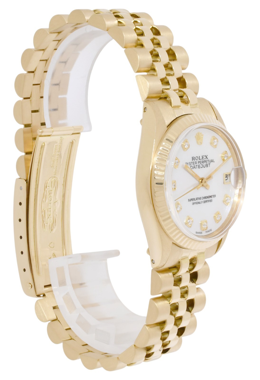 Rolex Datejust Yellow Gold MOP Diamond Dial Jubilee Bracelet 31mm Watch '74 6827 Rolex Datejust Yellow Gold MOP Diamond Dial Jubilee Bracelet 31mm Watch '74 6827