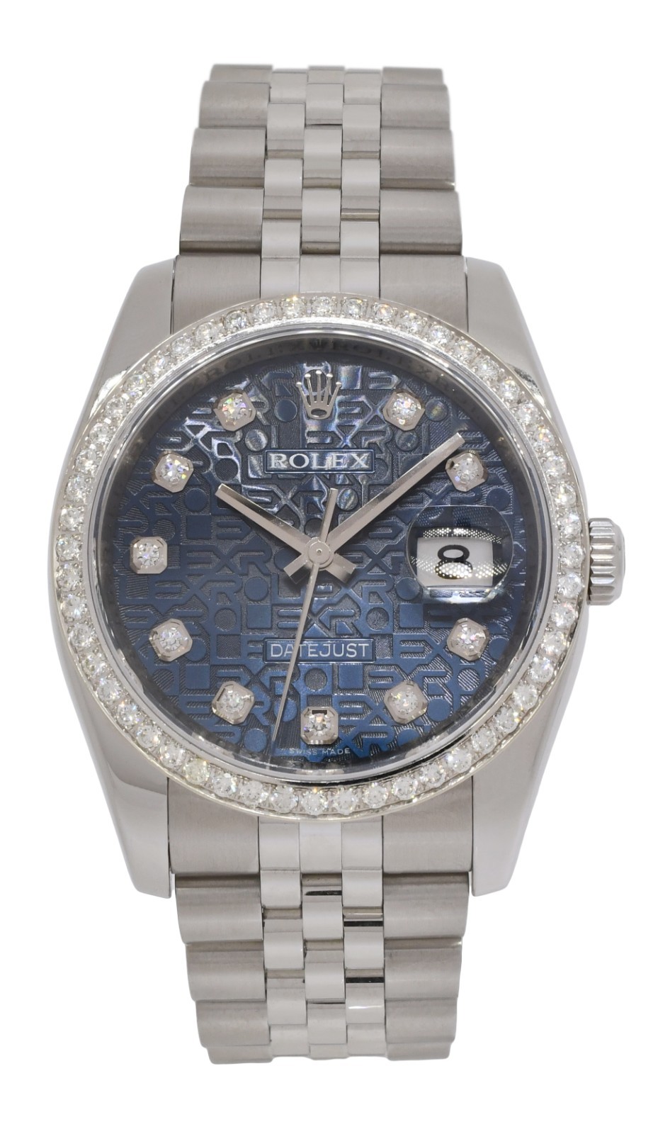 Rolex Datejust Steel Blue Jubilee Diamond Dial/Bezel 36mm Watch Z 116200 Rolex Datejust Steel Blue Jubilee Diamond Dial/Bezel 36mm Watch Z 116200