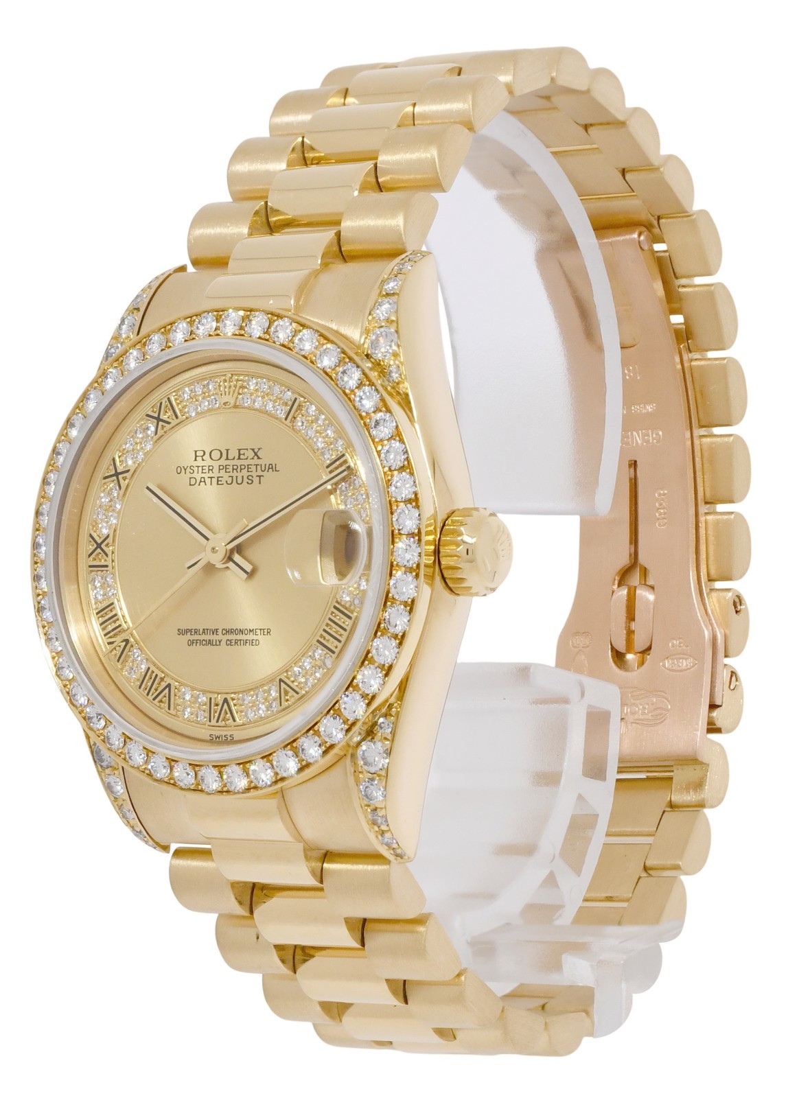Rolex Datejust President Yellow Gold Diamond Dial/Bezel/Lugs 31mm Watch N 68238 Rolex Datejust President Yellow Gold Diamond Dial/Bezel/Lugs 31mm Watch N 68238