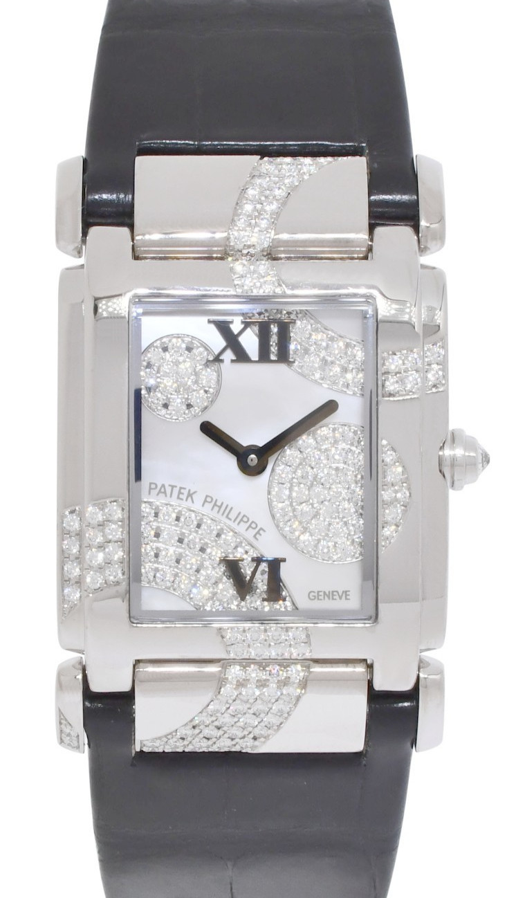 Patek Philippe Twenty~4 4914 White Gold & Diamond Ladies Quartz Watch 24 4914G