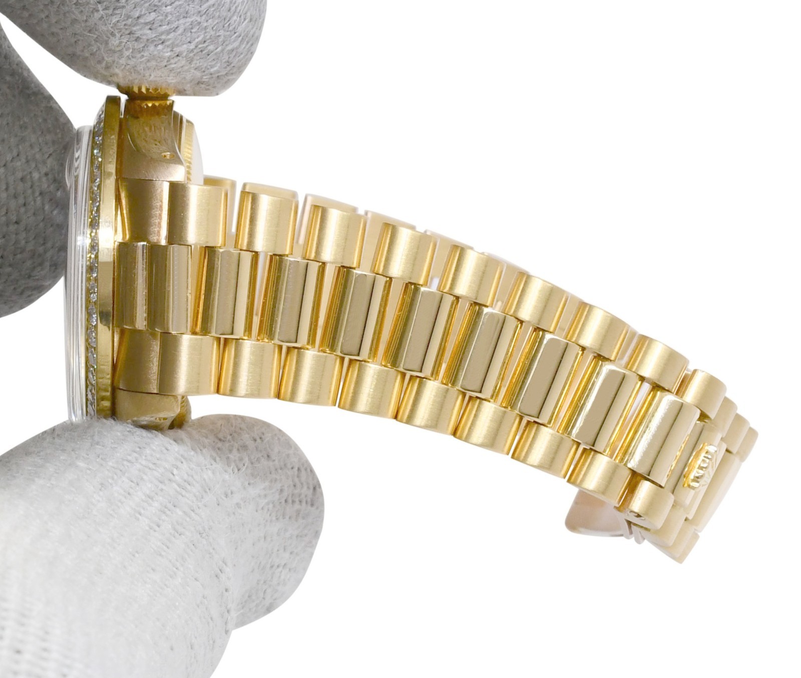 Rolex Datejust President 18k Yellow Gold MOP Diamond Ladies 31mm Watch '81 6827