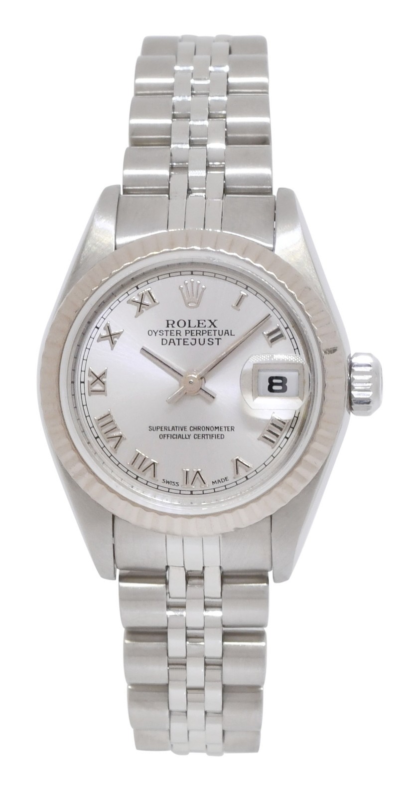 Rolex Datejust Steel & 18k White Gold Bezel Gray Dial Ladies 26mm Watch P 79174 Rolex Datejust Steel & 18k White Gold Bezel Gray Dial Ladies 26mm Watch P 79174