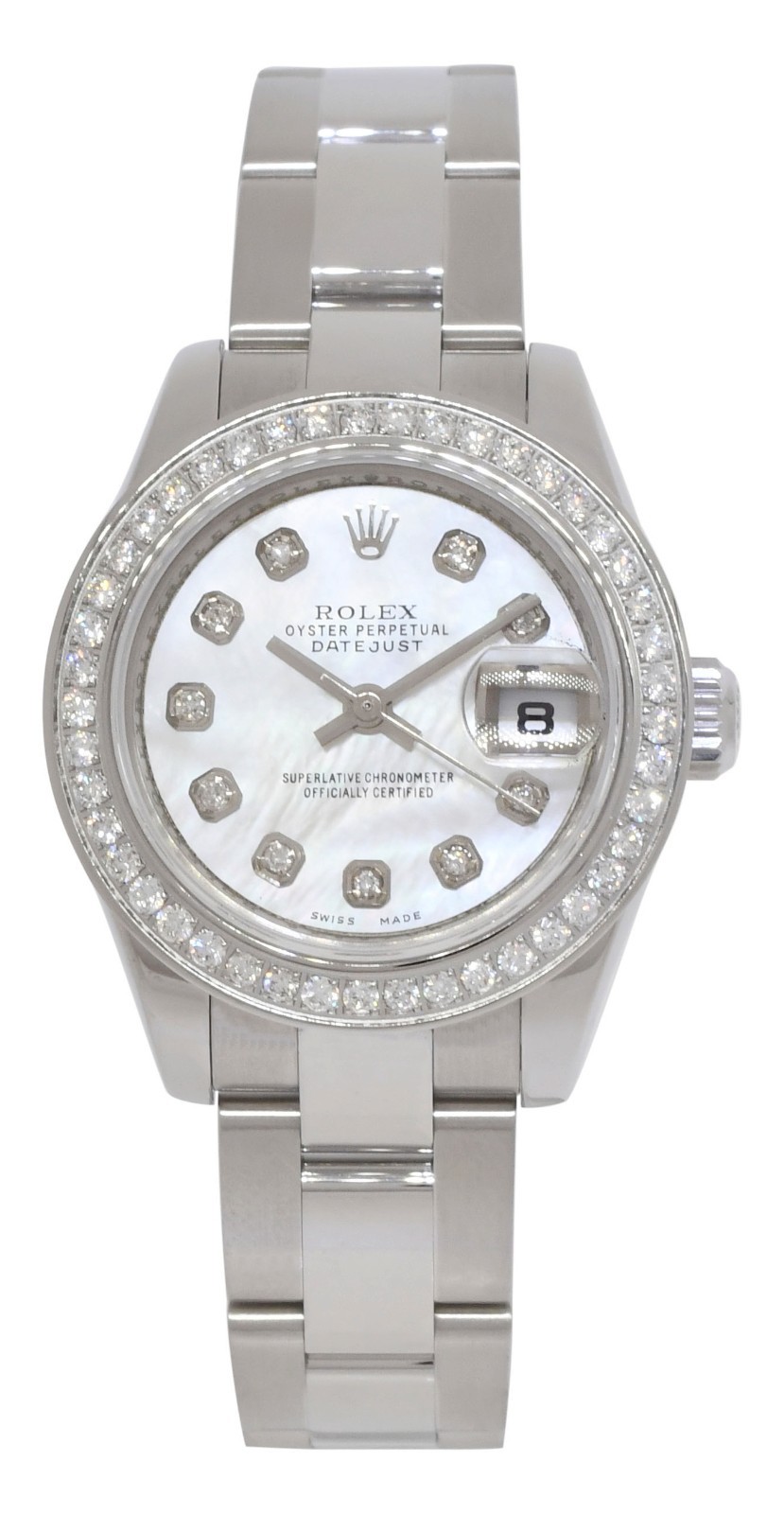 Rolex Datejust Steel MOP Diamond Dial/Bezel Ladies 26mm Watch M 179160 Rolex Datejust Steel MOP Diamond Dial/Bezel Ladies 26mm Watch M 179160