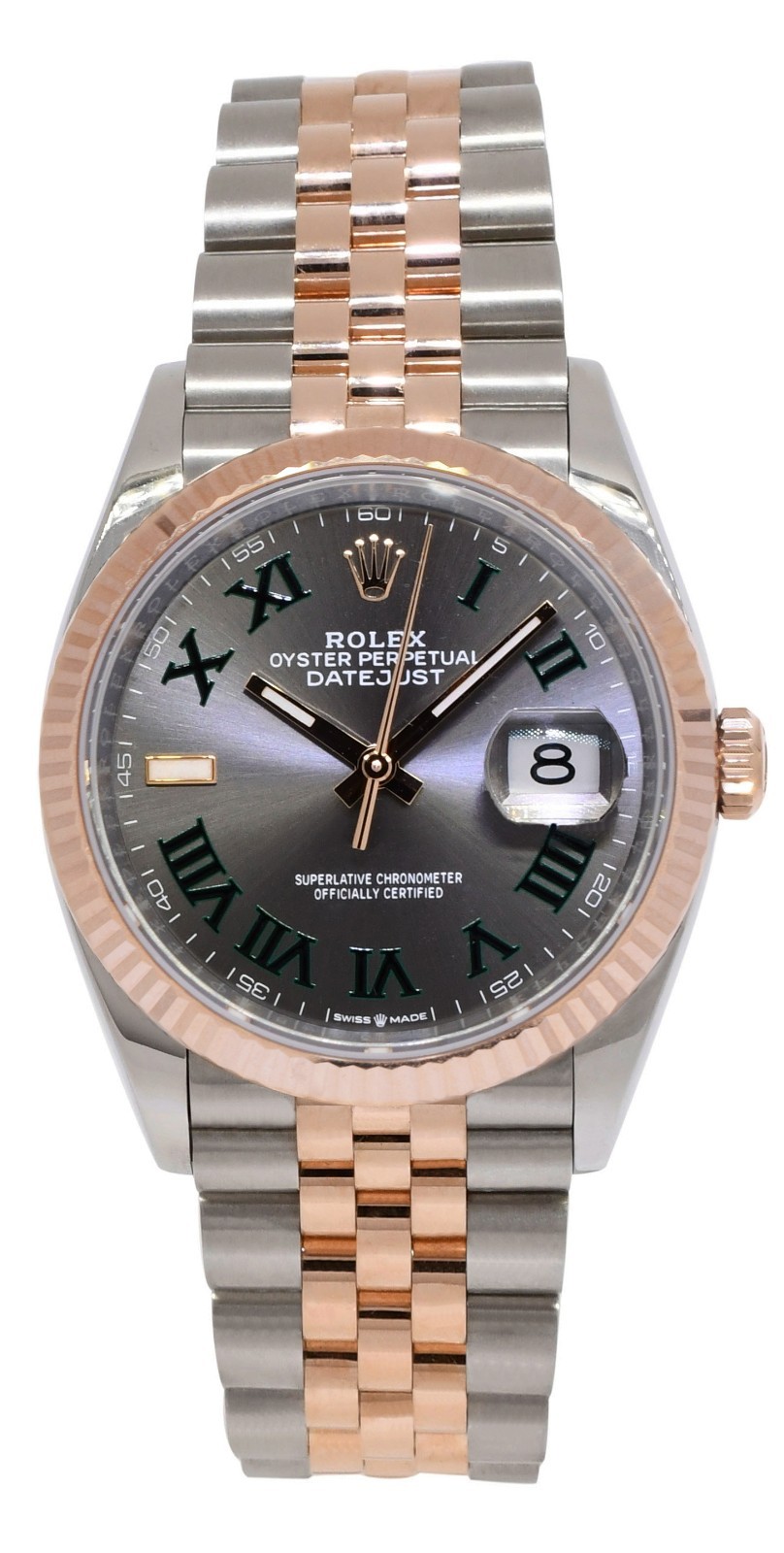 Rolex Datejust 36 18k Rose Gold/Steel Wimbledon Watch +Card '23 126231 Rolex Datejust 36 18k Rose Gold/Steel Wimbledon Watch +Card '23 126231