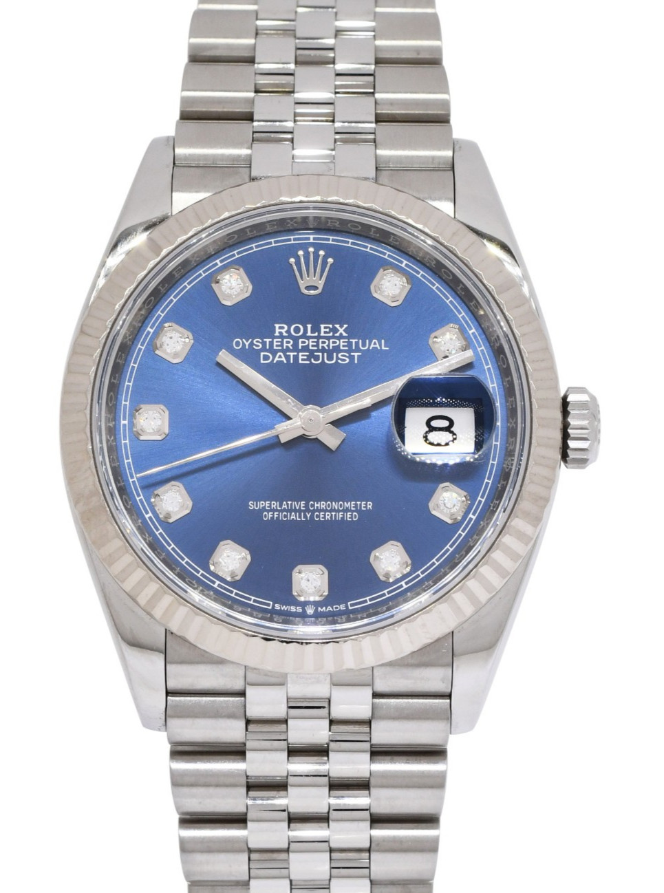 Rolex Datejust 36 Steel & 18k Gold Bezel Blue Diamond Dial Jubilee Watch 126234 Rolex Datejust 36 Steel & 18k Gold Bezel Blue Diamond Dial Jubilee Watch 126234