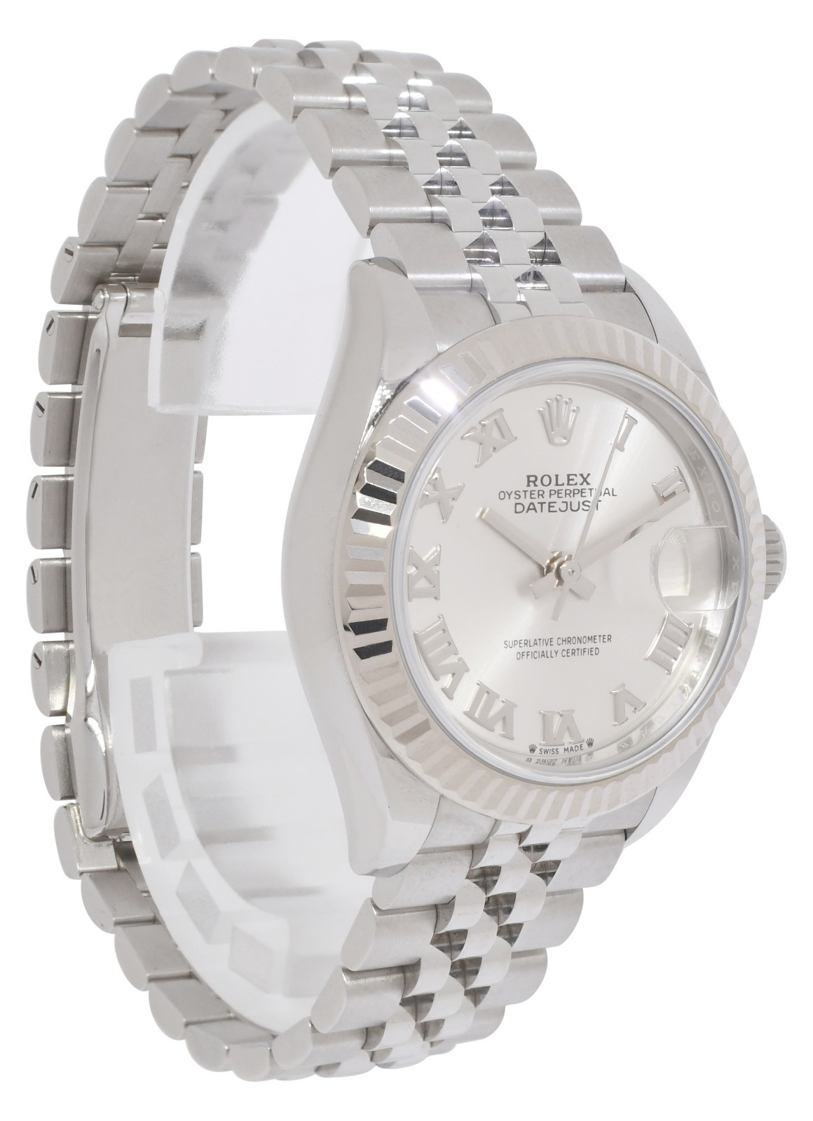 Rolex Datejust 28 Steel & 18k White Gold Bezel Silver Dial Ladies Watch 279174 Rolex Datejust 28 Steel & 18k White Gold Bezel Silver Dial Ladies Watch 279174