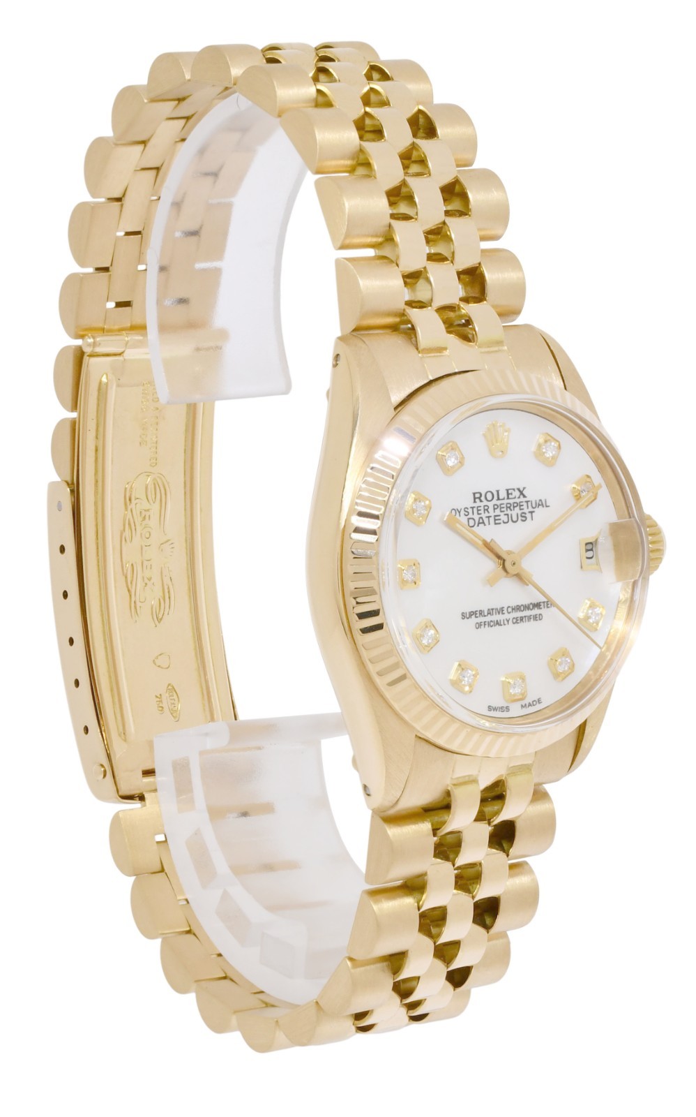 Rolex Datejust Yellow Gold MOP Diamond Dial Jubilee Bracelet 31mm Watch '74 6827 Rolex Datejust Yellow Gold MOP Diamond Dial Jubilee Bracelet 31mm Watch '74 6827