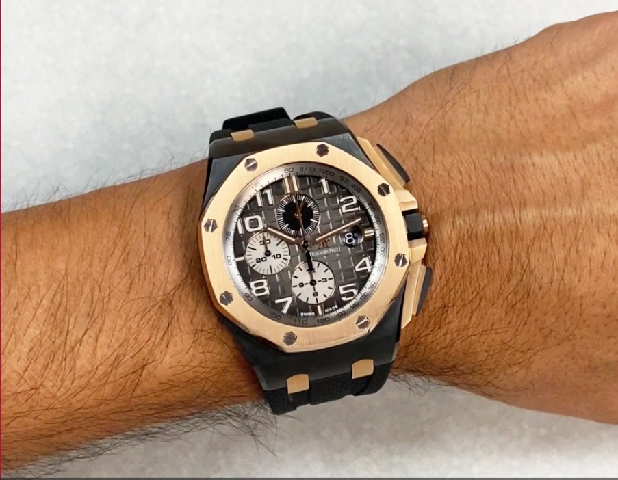 Audemars Piguet Royal Oak Offshore Ceramic/Rose Gold Smoke Gray 44 Watch 26405NR Audemars Piguet Royal Oak Offshore Ceramic/Rose Gold Smoke Gray 44 Watch 26405NR