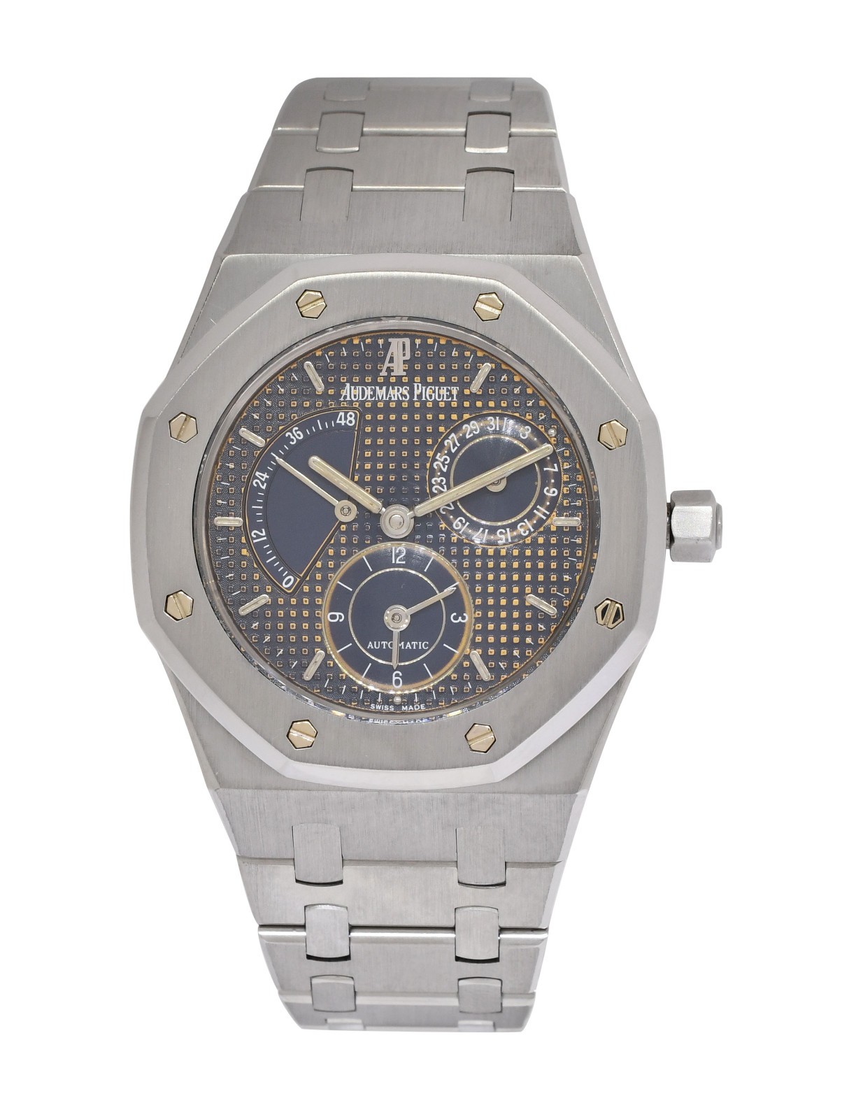 Audemars Piguet Royal Oak Dual Time Power Reserve Steel 36mm Watch 25730ST