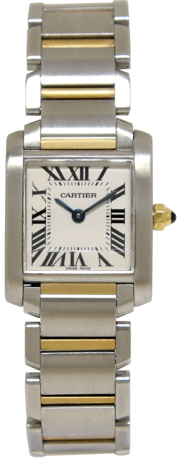 Cartier Tank Francaise Small 18k Yellow Gold/Steel Silver Dial Ladies Watch 2384 Cartier Tank Francaise Small 18k Yellow Gold/Steel Silver Dial Ladies Watch 2384