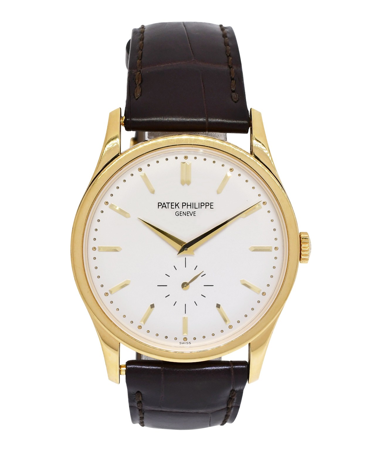 Patek Philippe Calatrava 5196 18k Yellow Gold Mens 37mm Manual Watch 5196J Patek Philippe Calatrava 5196 18k Yellow Gold Mens 37mm Manual Watch 5196J