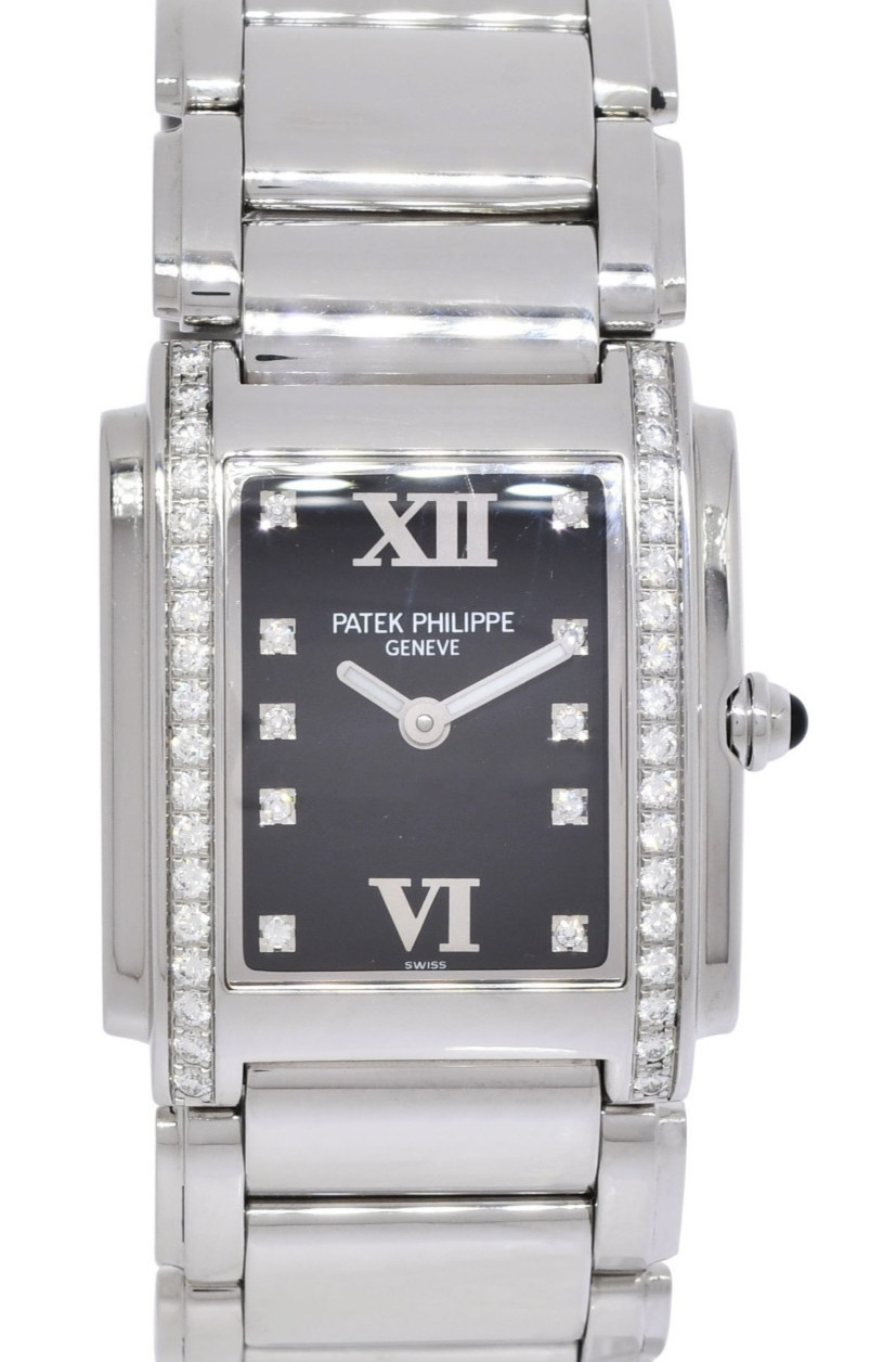 Patek Philippe Twenty~4 Steel & Diamond Forever Black Watch B/P '01 4910/10A Patek Philippe Twenty~4 Steel & Diamond Forever Black Watch B/P '01 4910/10A