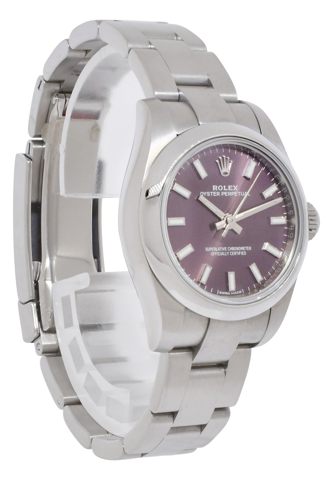 Rolex Oyster Perpetual 26 Steel Purple "Red Grape" Ladies Watch +Card '20 176200 Rolex Oyster Perpetual 26 Steel Purple "Red Grape" Ladies Watch +Card '20 176200