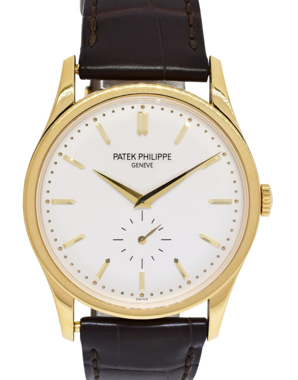 Patek Philippe Calatrava 5196 18k Yellow Gold Mens 37mm Manual Watch 5196J Patek Philippe Calatrava 5196 18k Yellow Gold Mens 37mm Manual Watch 5196J