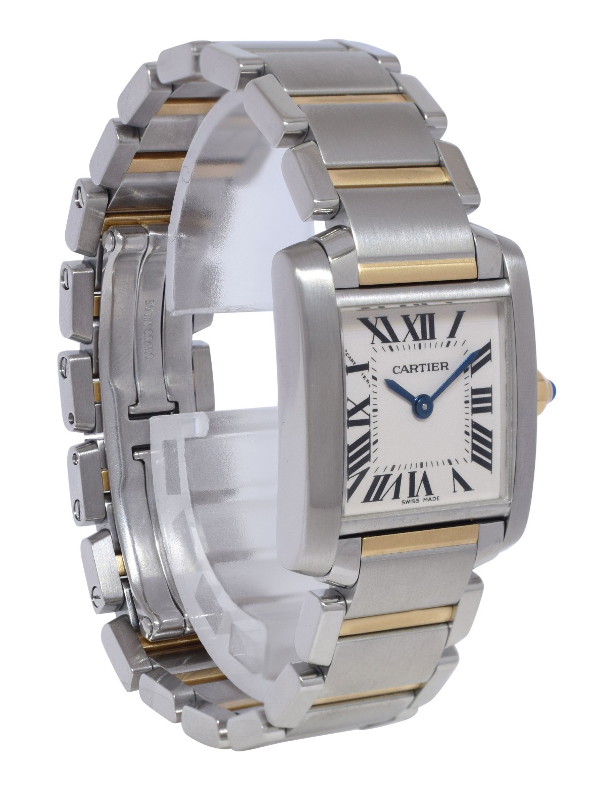 Cartier Tank Francaise Small 18k Yellow Gold/Steel Silver Dial Ladies Watch 2384 Cartier Tank Francaise Small 18k Yellow Gold/Steel Silver Dial Ladies Watch 2384