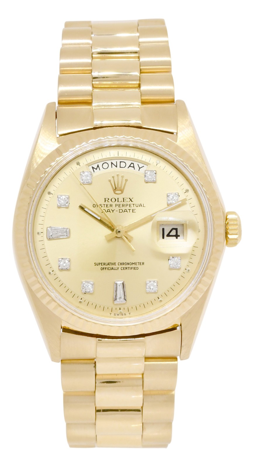 Rolex Day-Date President 18k Yellow Gold Champagne Diamond 36mm Watch '68 1803 Rolex Day-Date President 18k Yellow Gold Champagne Diamond 36mm Watch '68 1803