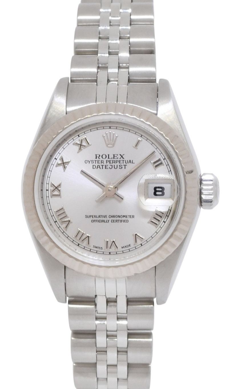 Rolex Datejust Steel & 18k White Gold Bezel Gray Dial Ladies 26mm Watch P 79174 Rolex Datejust Steel & 18k White Gold Bezel Gray Dial Ladies 26mm Watch P 79174