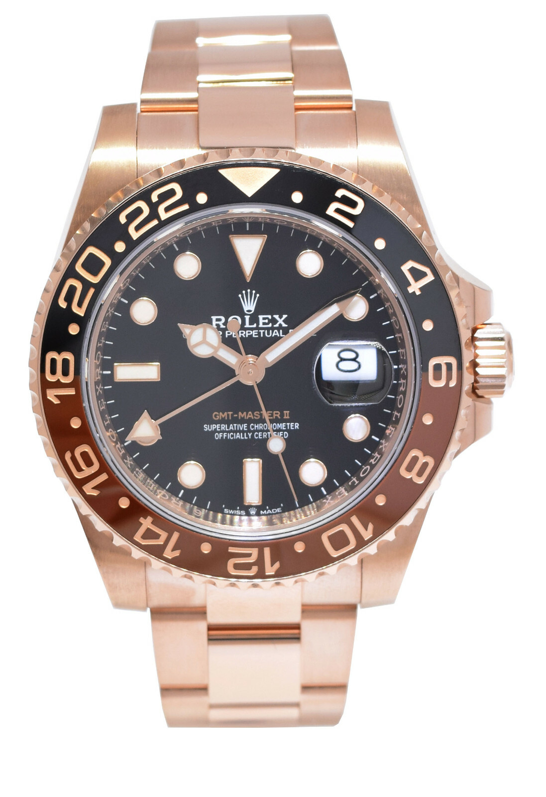 Rolex GMT-Master II 18k Rose Gold "Root Beer" Ceramic Bezel Watch B/P '26 126715 Rolex GMT-Master II 18k Rose Gold "Root Beer" Ceramic Bezel Watch B/P '26 126715