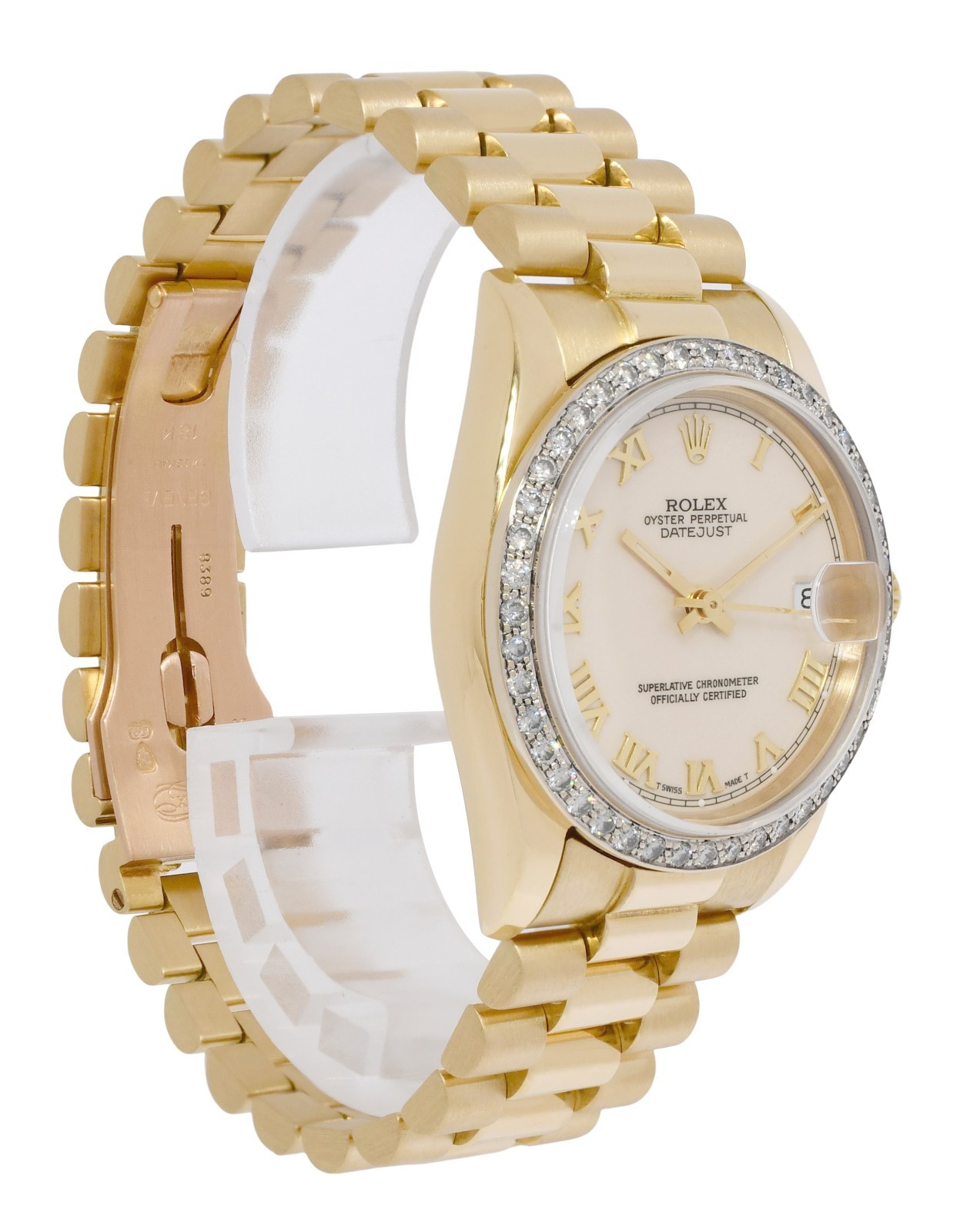 Rolex Datejust President 18k Yellow Gold & Diamond Bezel 31mm Watch N 68278