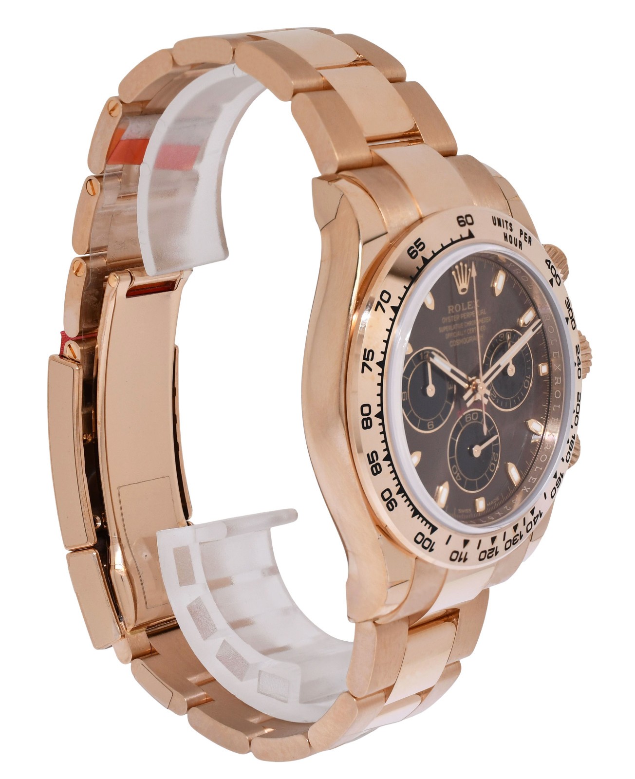 NOS Rolex Daytona 18k Rose Gold Chocolate/Black Dial 40mm Watch B/P '20 116505