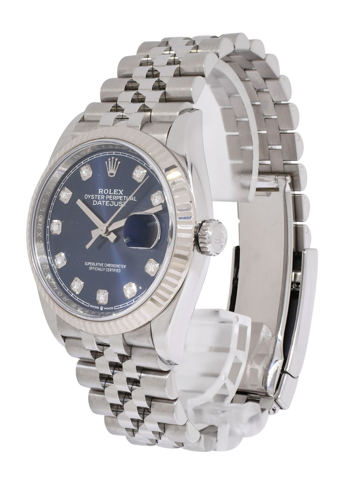 Rolex Datejust 36 Steel & 18k Gold Bezel Blue Diamond Dial Jubilee Watch 126234 Rolex Datejust 36 Steel & 18k Gold Bezel Blue Diamond Dial Jubilee Watch 126234